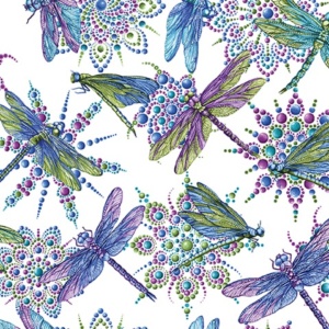 Benartex Dragonfly Wonder by Ann Lauer premium quilting fabric on display at The Broken Needle store serving local North Carolina creators.