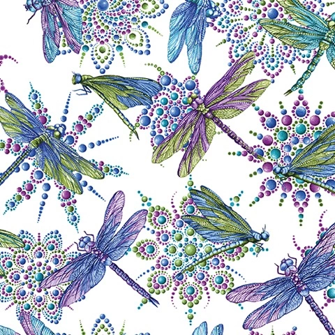 Benartex Dragonfly Wonder by Ann Lauer premium quilting fabric on display at The Broken Needle store serving local North Carolina creators.