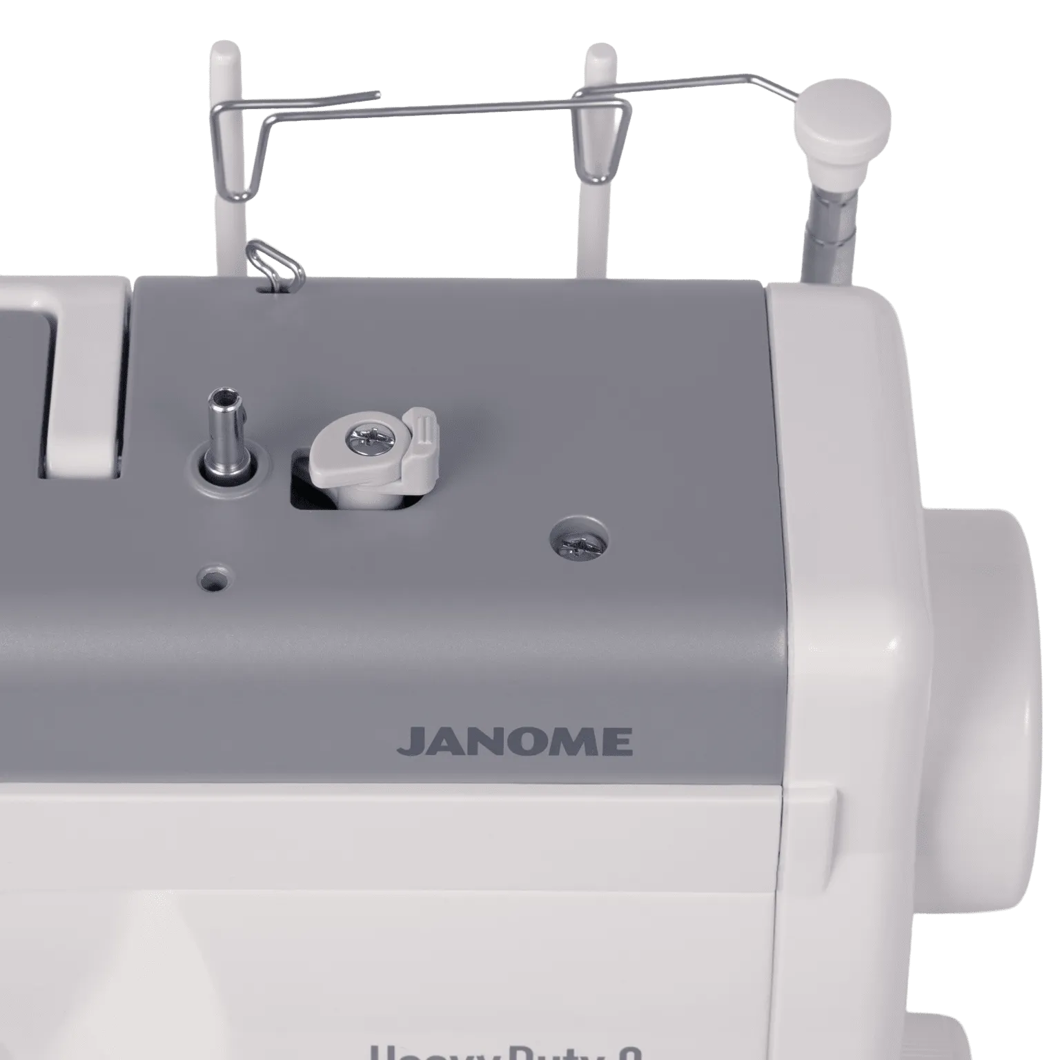 Janome Heavy Duty 9 V3 independent bobbin winding motor interface serving quilters near Wake Forest, NC.