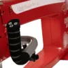 Close-up of the Janome QMP 20 Red high-speed rotary hook and large capacity M-class bobbin assembly near Raleigh, NC.