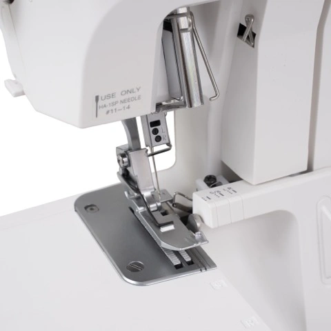 Close-up of the Janome SewSwitch 30 overlock thread tension adjustment dials available for delivery near Danville and Southern VA.