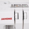 Janome SewSwitch 30 digital menu graphics showing 30 built-in stitches and sensor buttonholes serving Wilmington and Coastal NC.