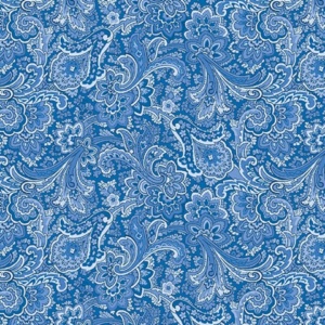 Benartex April's Garden Khanti Paisley Blue 108