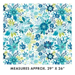 Benartex Among the Wildflowers II Daybreak Teal 108
