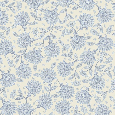 Benartex Backings & Basics Whimsy Floral Blue 108" Wide Back available at The Broken Needle in Bunn, proudly serving quilters and sewists across Wake Forest, Raleigh, Cary, Zebulon, and all of North Carolina.