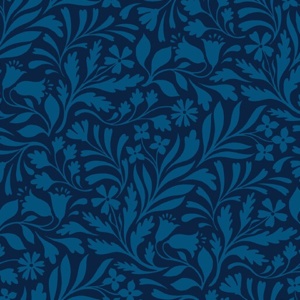 Benartex Garden Dalliance Shadowleaf Indigo 108