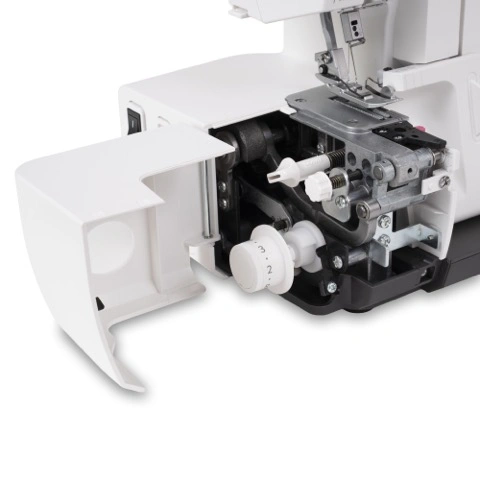 Janome SewSwitch 30 sensor buttonhole foot and multi-needle assembly on display at The Broken Needle in Garner, NC.
